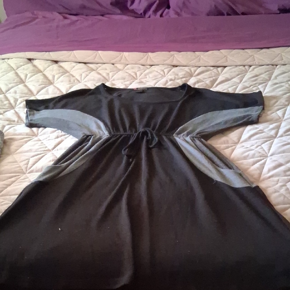 Delicious Black and Gray Mini Dress